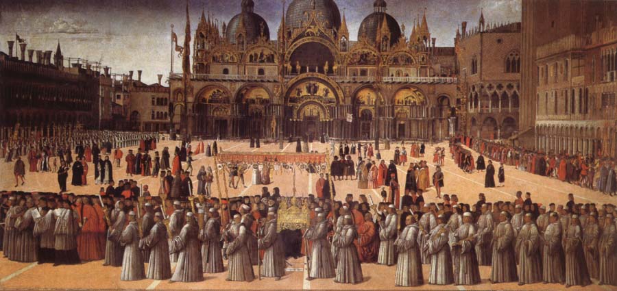 Procession on the Piazza S. Marco